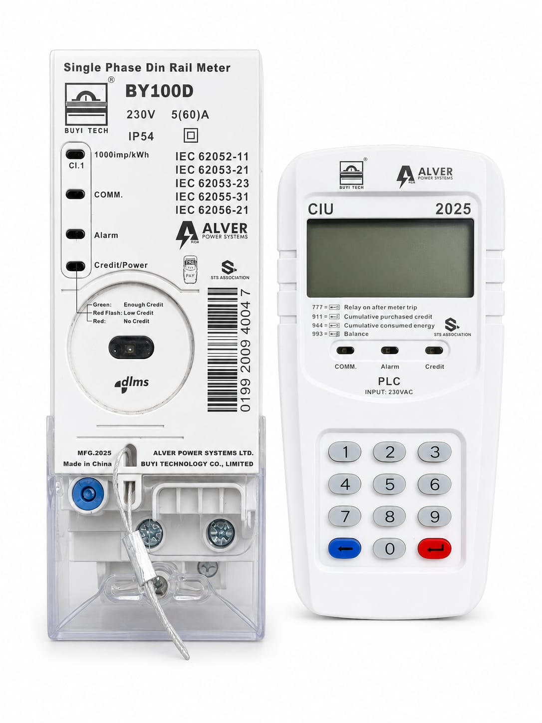 Alver Power Standard Single Phase Prepaid Energy Meter with CIU